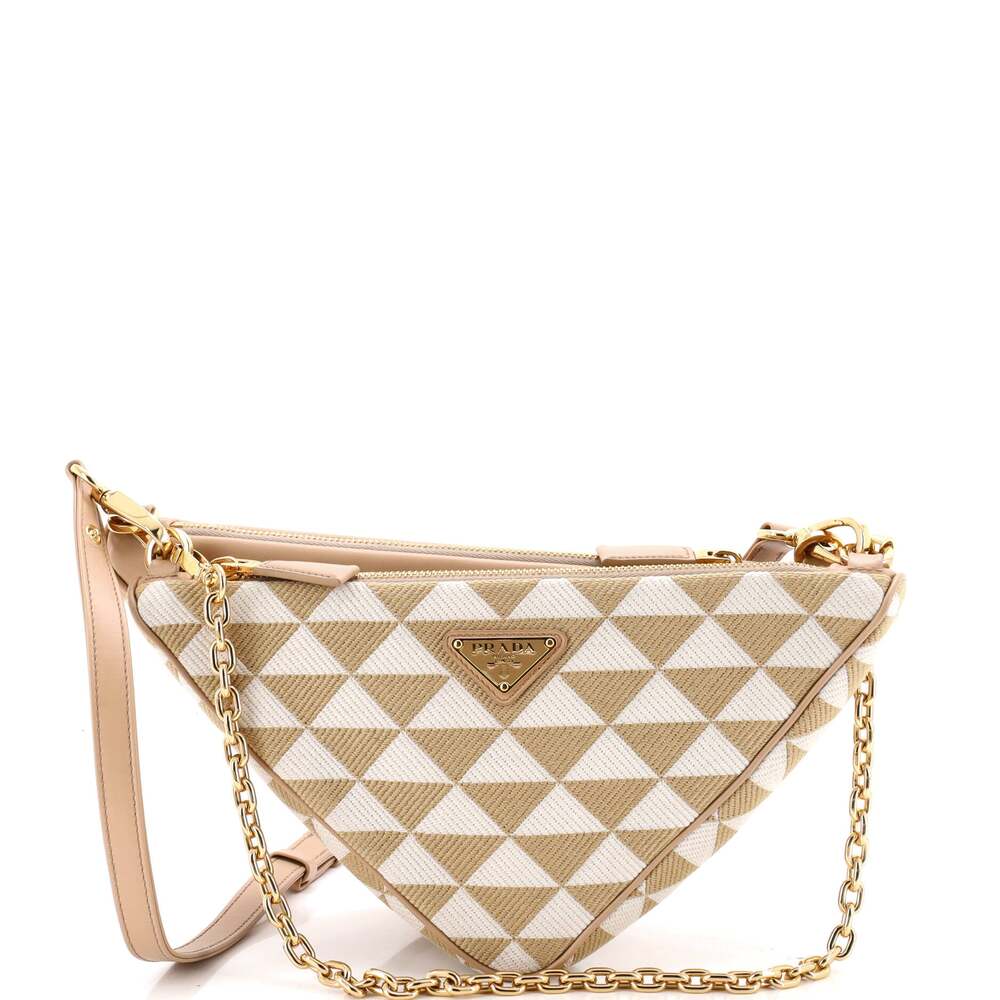Prada Double Symbole Triangle Bag #331377P23B